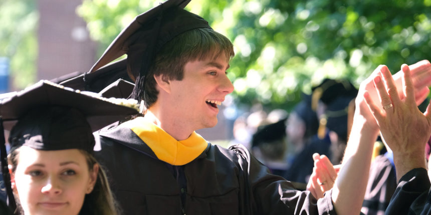 The University of Mary Washington awarded degrees to 1,161 students during its 107th Commencement. Photo by Norm Shafer.