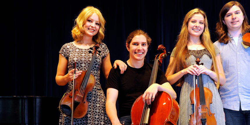 Siblings Kaylee, Luke, Kelsey and Zachary Payne make up a significant bloc of the UMW Philharmonic.
