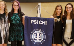 UMW Psi Chi officers, left to right: Aimee Silverman '18, Jamie Carey '18, Taylor Presley '18, Megan Jensen '18, Sophia Lamp '18 and Erin Shaw '19.