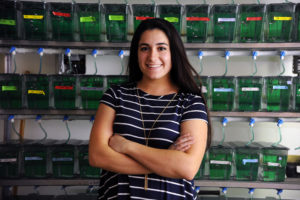 UMW biology major Laura Mangano, a Rappahannock Scholar who will graduate Saturday, was accepted to the Johns Hopkins School of Nursing, the top master's program of its type in the nation. Photo by Suzanne Carr Rossi.