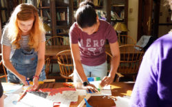 UMW education students create books for local elementary school teachers as part of a course on arts integration in the classroom.