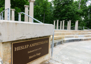 The dedication ceremony for UMW's renovated Heslep Amphitheatre took place during Reunion Weekend 2018. Members of the Class of 2020 saw one of the University's oldest and most celebrated structures revitalized. Photo by Terry Cosgrove.