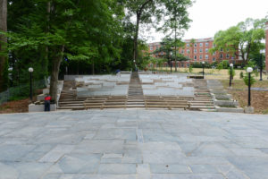 UMW's renovated Heslep Amphitheatre is near completion. Photo by Terry Cosgrove.
