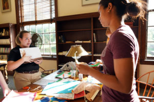 UMW education students (left to right) xx , xxx and xxx say they now have an understanding of how to integrate literature, dance, drama, music and the visual arts into everyday classroom lessons.