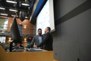 Jesse Stommel, left, and Sean Michael Morris, right, run the Digital Pedagogy Lab. Now in its fourth year, the event will welcome nearly 200 educators from around the world to UMW. Photo by Nigel Haarstad. All Rights Reserved, used with permission.