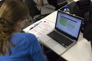 Participants in DPL's Digital Storytelling session worked on writing, design, photography and videography. Photo by Dave Ellis.