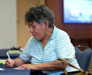 Parents of incoming UMW freshmen wrote letters to them during the Move-In Day First Letters Campaign for Parents and Families. Photo by Norm Shafer.