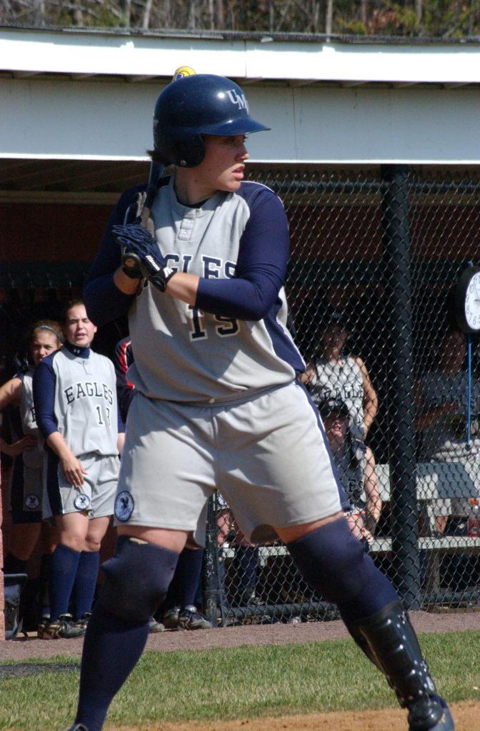 Sarah Axelson '08, this year's graduate-in-residence for the Department of Psychological Sciences, played softball at UMW for four years.