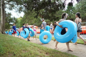 Nearly 2,000 people signed up to ride SlideFXBG, which stretched down Hanover Street. Photo by Suzanne Rossi.