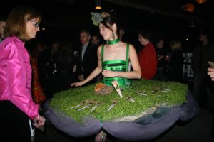 Perry made this tutu out of living greenery for an art class at UMW, where Professor of Art Carole Garmon encouraged her to follow her passion.