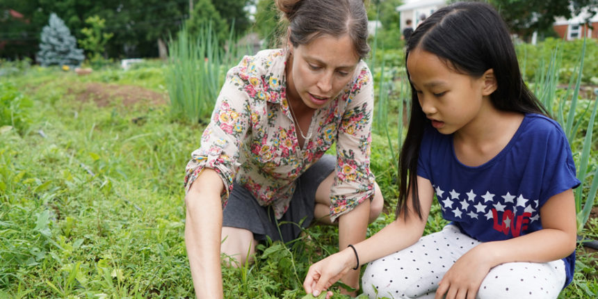 Sarah Perry '07 began volunteering with Downtown Greens as a UMW student. Now she's the nonprofit's executive director. Photo by Suzanne Rossi.