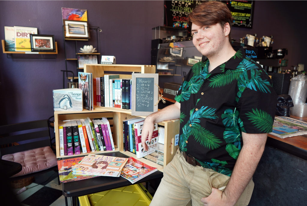 Classics major Andy Unger opened an LGBTQ+ pop-up bookstore inside Katora Coffee downtown.
