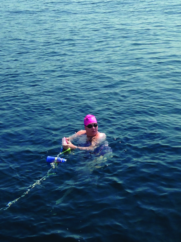 Paulk has completed the Triple Crown of Open Water Swimming.