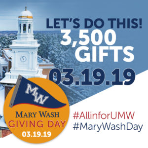 Download the Mary Wash Giving Day graphic to share on social with #MaryWashDay.