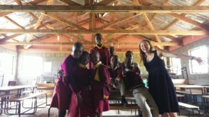 Among her other duties in Lesotho, South Africa, UMW alumna Caroline Maggio '17, a healthcare volunteer with the Peace Corps, leads a youth club.