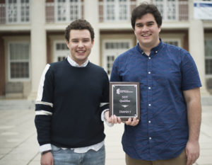 Gabriel Lewis (left) and Parker Coon competed in last year's National Debate Tournament.