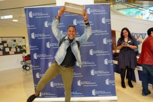 The photo booth at the UC was a popular stop for Giving Day supporters.