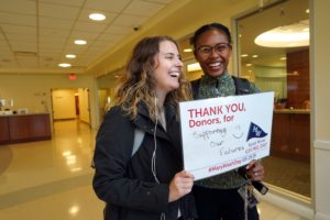 Donors exceeded the day's goal of 3,500 gifts