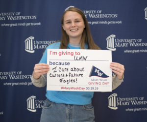 Mary Wash Giving Day benefits academic programs, the arts, athletics, cultural programming, scholarships, student services and more. Photo by Alex Sakes.