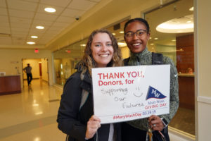 Donations totaled more than $600,000 on Mary Wash Giving Day last month. Photo by Suzanne Carr Rossi.
