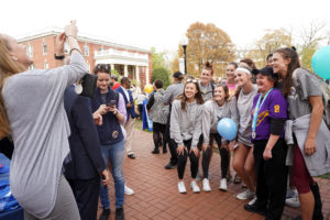 Braxton poses for photos with excited well-wishers.