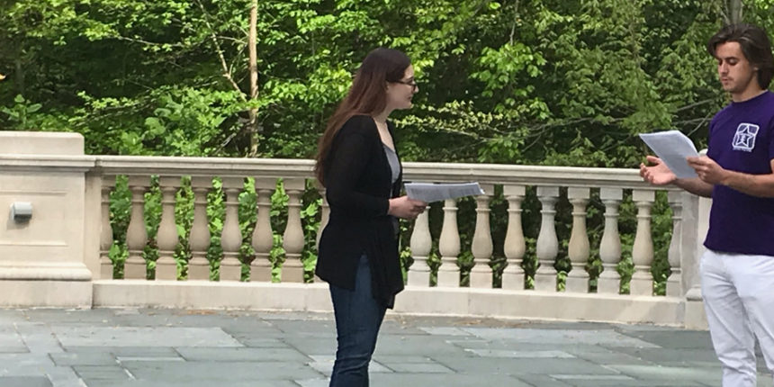 UMW Latin and classics students in Liane Houghtalin's Roman Drama class will present The Pseudolus, by Titus Maccius Plautus (c. 254 - 184 BCE) in Latin, with some narrative assistance in English, during Friday's Research and Creativity Day.