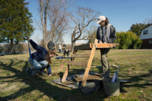 Historic preservation students conduct research in the field. Mary Wash Giving Day gifts help fund hands-on research and academic experiences, and contribute to areas across campus. #MaryWashDay #TogetherUMW