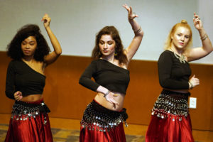 The UMW Belly Dance group performed at Monroe Hall during the 29th annual Multicultural Fair. Photo by Suzanne Carr Rossi.