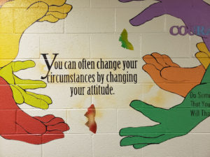 Kendrick Keener painted this 90-foot mural at the Fairfax County juvenile detention center where he is an art teacher. Photo courtesy of the artist.