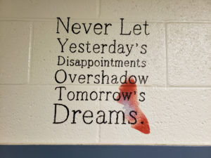 Kendrick Keener painted this 90-foot mural at the Fairfax County juvenile detention center where he is an art teacher. Photo courtesy of the artist.