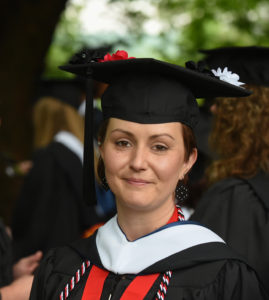 Stacey Feindt, who just completed a BLS degree in political science, will work in a division within the Office of the Governor in Richmond this summer as part of the 2019 Governor's Fellows Program. Photo by Clement Britt.