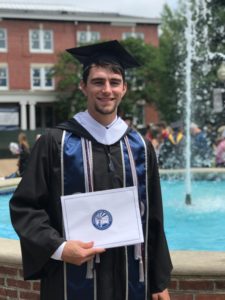 John Cronin '19, political science major and captain of the UMW men's basketball team, just scored a Virginia Management Fellowship. 