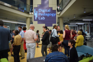 The Digital Pedagogy Lab returned to the Hurley Convergence Center this week. Now in its fifth year, the event welcomes educators from around the world to UMW. Photo by Matthew Binamira Sanders.