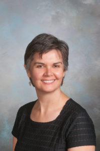 Jackie Gallagher, associate professor of geography and the 2019 recipient of the Topher Bill Service Award. 