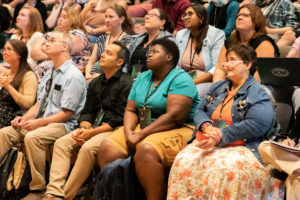 Attendees listened to numerous dynamic speakers throughout the week. Photo by Matthew Binamira Sanders.