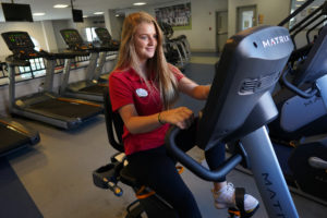 Cardio & Katora will be an opportunity for UMW employees to try out the new cardio machines and ask questions. Katora Café UMW will provide healthy snacks and beverages. Photo by Suzanne Rossi.