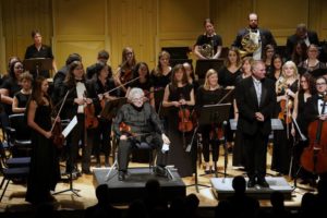 For his second appearance with the UMW Philharmonic, Perlman performed Mendelssohn's Violin Concerto, which was met with rousing applause. Photo by Suzanne Carr Rossi.