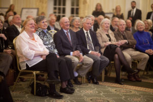 Guests packed the Jepson Alumni Executive Center ballroom to hear about the 17th season of Great Lives. Photo by Karen Pearlman.