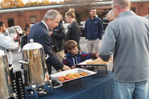 UMW Athletic Director Patrick Catullo attended Friday's ceremony, along with Mary Washington athletes and coaches, as well as city officials. Photo by Karen Pearlman.