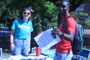 Forty-five people registered to vote during UMW's National Voter Registration Day, and hundreds gained valuable information about the locations of their polling places and more.