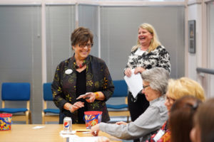 Special Assistant to the President of UMW's Events and Conferencing Susan Worrell (left) and CPA Melinda May taught a workshop on how women can influence each other. Photos by Suzanne Carr Rossi.