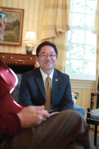 Japanese Minister of Public Affairs Takehiro Shimada said that "learning a different language will expand students' horizons" and that programs like UMW's help "strengthen the relationship between Japan and the United States." Photo by Karen Pearlman.