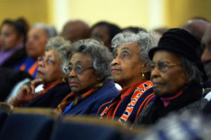 Around 200 people came to UMW's Dodd Auditorium for a presentation by 2019 National Teacher of the Year Rodney Robinson. Photos by Suzanne Carr Rossi.