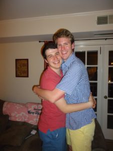 Evan Smallwood (left) and Aaron McPherson. had just started dating in this photo from 2012.