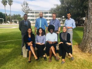 Amal Hajjami (front row, far right), who graduated from UMW in 2019, is among the dozen Mary Washington alumni currently serving in the Peace Corps. The University was just named a Peace Corps Top Producer.