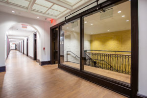 Willard Hall's fresh look is a “testament to how committed we are to our future,” UMW President Troy Paino told the crowd, while showing respect for what came before. Photo by Craig Hutson, Kjellstrom and Lee Construction.