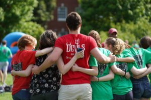 UMW students gather at the 2019 Devil Goat Day last April. Photo by Suzanne Carr Rossi.
