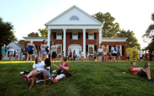 Members of the graduating class began their Mary Washington journeys with an ice cream social at Brompton, the home of President Paino and wife Kelly. Three of them received the prestigious Darden Award, and 58 earned University Honors.