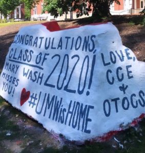The numbers in the Class of 2020's graduating year add up to four, the number of years most of them spent studying at the University of Mary Washington.
