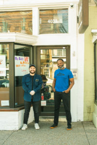 Chefs Erik Bruner-Yang (left) and Peter Prime (right) of Cane, the first week of Power of 10. Photo credit: Foreign National.